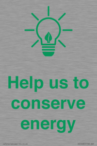 Help us to conserve energy 
